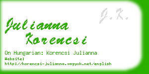 julianna korencsi business card